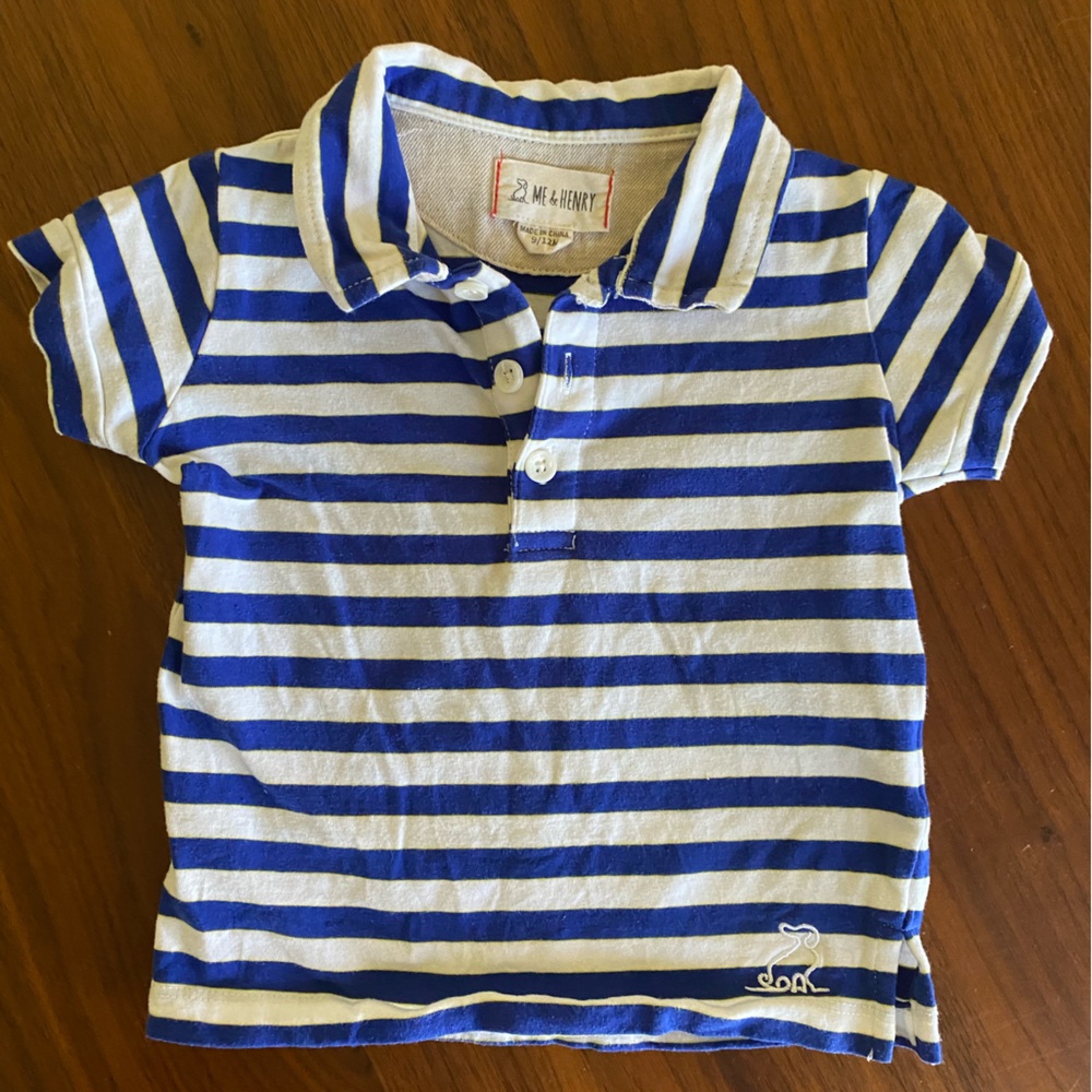 Striped Blue/Yellow Polo